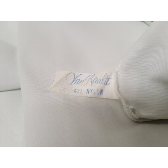 Vintage Van Raalte Suavette Nylon Slip Chemise Sea Foam Green Lace Sz 33 - Picture 9 of 11